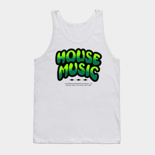 HOUSE MUSIC - Bubble Outlibe Two Tone (Black/Green) Tank Top